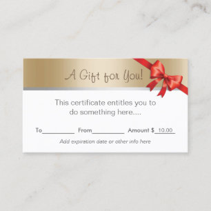 Modern Gold Border Gift Certificate