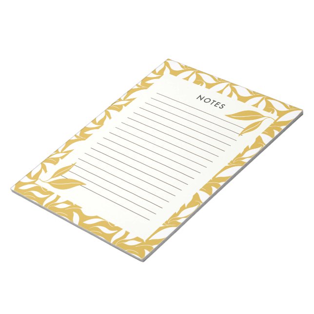 Modern Gold Botanical Notepad (Angled)