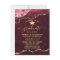 Modern Gold Burgundy Graduation Party Invitation