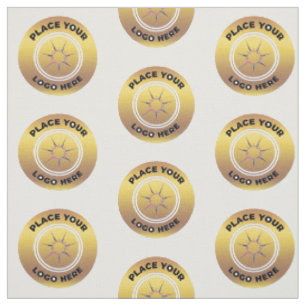 Modern Gold Business Logo Personalize Fabric