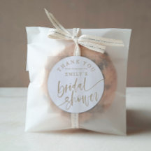 Modern Gold Calligraphy Bridal Shower Favour