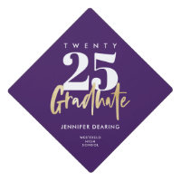 Modern Gold Calligraphy Purple