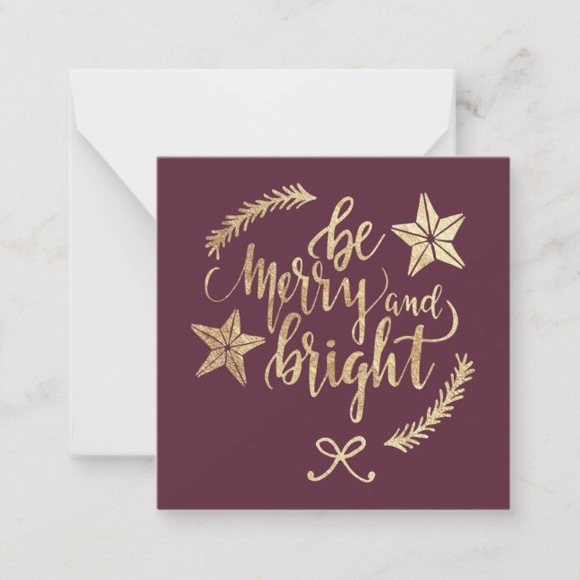Modern Gold Client Appreciation Holiday Gift Note  Card (Front)