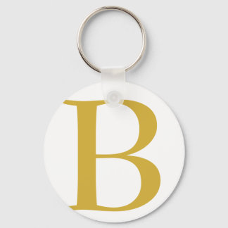 Modern Gold Colour Monogram Add Name Initial Keychain