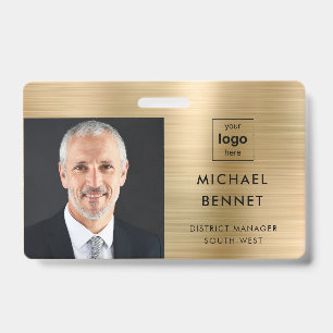 Modern Gold Company Photo ID Badge