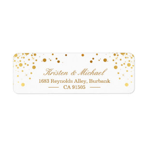 Modern Gold Confetti Dots Stylish Elegant