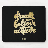 Modern Gold Dream Believe Achieve Motivational