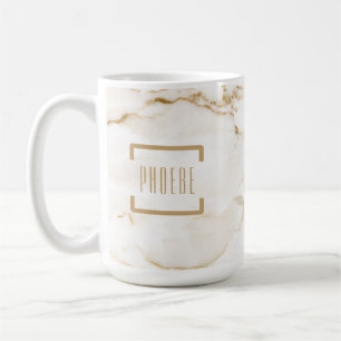 Modern Gold Effect Marble Pattern Coffee Mug