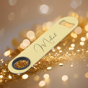 Modern Gold Elegant Stylish Trendy Monogrammed Bar Key