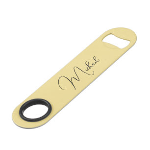 Modern Gold Elegant Stylish Trendy Monogrammed Bar Key