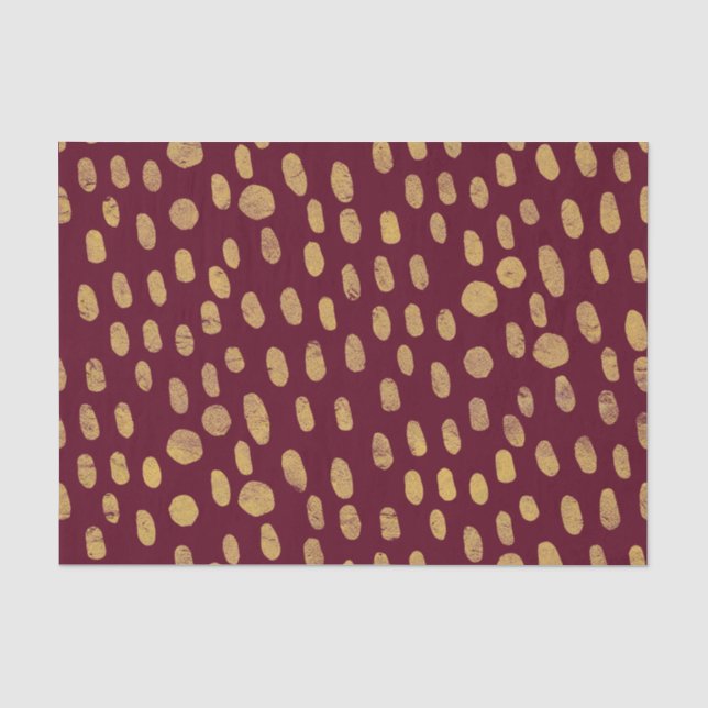 Modern Gold Fingerprints Tissue Paper (Front)