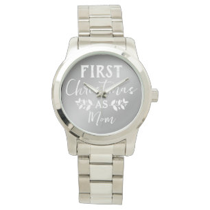 Modern Gold First Christmas as Mom Christmas Watch