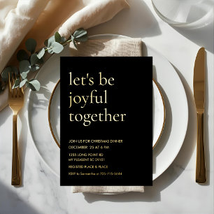 Modern Gold Foil “Let’s Be Joyful Together