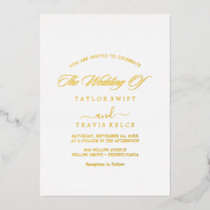 Modern Gold Foil Script   The Wedding Of 