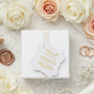Modern Gold Foil Wedding Elegant Minimalist Favour Tags