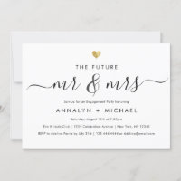 Modern Gold Future Mr and Mrs Engagement Party