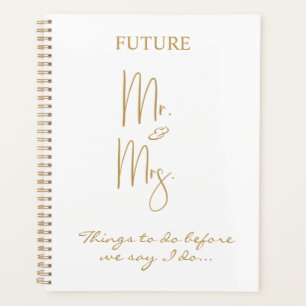 Modern Gold Future Mr. & Mrs. Name Planner