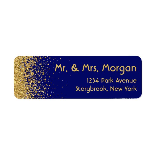 Modern Gold Glitter and Royal Blue (Front)