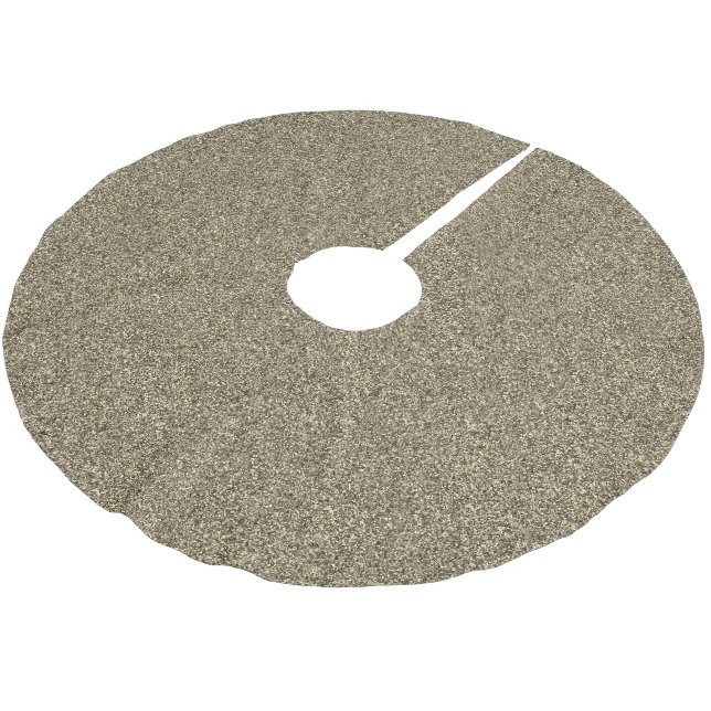 Modern Gold Glitter Elegant Metallic Christmas  Brushed Polyester Tree Skirt (Angled)
