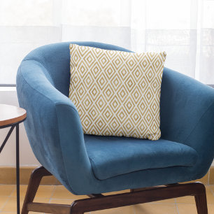 Modern Gold Glitter Geometric Pattern Throw Pillow