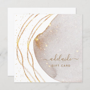 Modern Gold Glitter Hair Stylist Gift Certificate