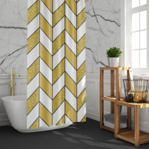 Modern Gold Glitter Herringbone Chevron Pattern