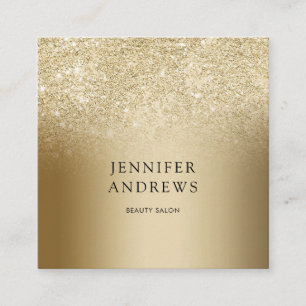 Modern Gold Glitter Salon  Business Card
