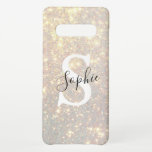 Modern Gold Glitter Spark  | Personal Initial  Samsung Galaxy Case<br><div class="desc">Modern Gold Glitter Spark  | Personal Initial</div>