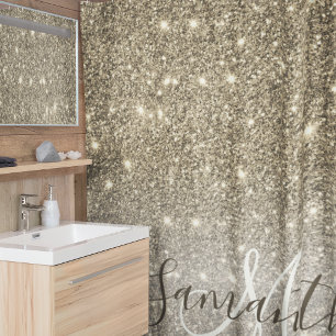 Modern Gold Glitter Sparkles Personalized Name