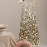 Modern Gold Glitter Sparkles Personalized Name Apron<br><div class="desc">Modern Gold Glitter Sparkles Personalized Name</div>