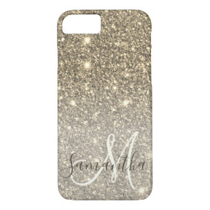 Modern Gold Glitter Sparkles Personalized Name Case-Mate iPhone Case