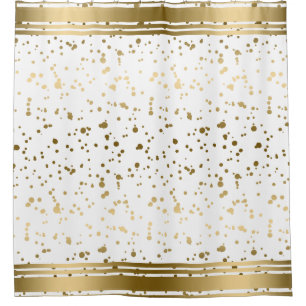 Modern Gold Glitter Splatter And Stripes