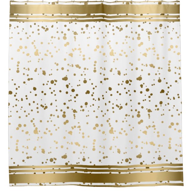 Modern Gold Glitter Splatter And Stripes (Front)