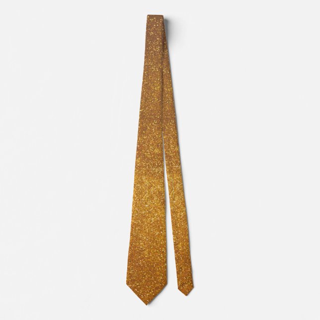 Modern Gold Glitter Texture  Tie (Front)
