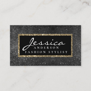 Modern Gold golden Glitter stylish business card