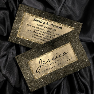Modern Gold golden Glitter stylish business card