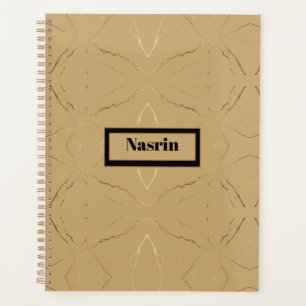 Modern Gold & gray Marble  Minimalist Luxury  Planner