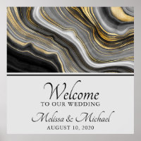 Modern Gold & Grey Agate Geode Gemstone Abstract