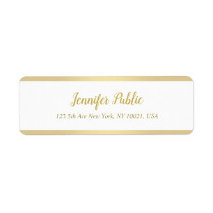 Modern Gold Hand Script Simple Elegant Template