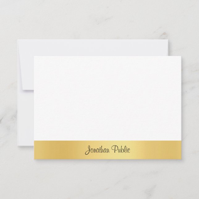 Modern Gold Handwriting Script Elegant Template (Front)