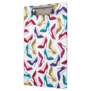 Modern Gold High Heels Watercolor Clipboard