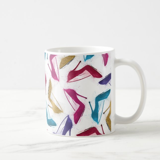 Modern Gold High Heels Watercolor Coffee Mug (Right)