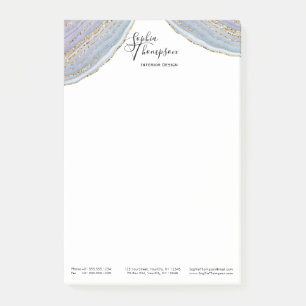 Modern Gold Lavender Geode Agate - Post-it® Notes