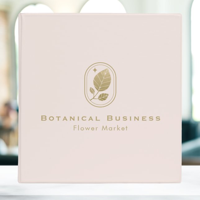 Modern Gold Leaf Minimal Botanical Soft Pink Binder (Creator Uploaded)