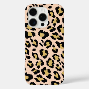 Modern Gold Leopard Cheetah Animal Print Pattern iPhone 16 Pro Case