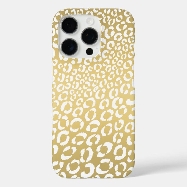 Modern Gold Leopard Cheetah Spots Animal Print Case-Mate iPhone Case (Back)