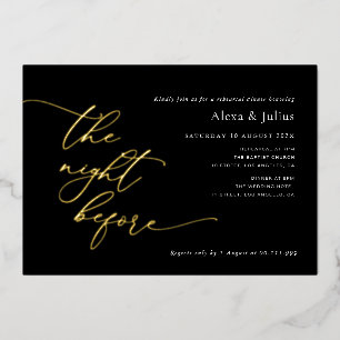Modern Gold Lettering Wedding Rehearsal Dinner