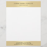 Modern Gold Look Elegant Glamourous Template Trend Letterhead<br><div class="desc">Modern Gold Look Elegant Glamourous Template Trendy Letterhead.</div>