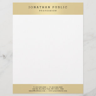 Modern Gold Look Elegant Glamourous Template Trend Letterhead