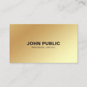Modern Gold Look Elegant Simple Chic Corporate Business Card